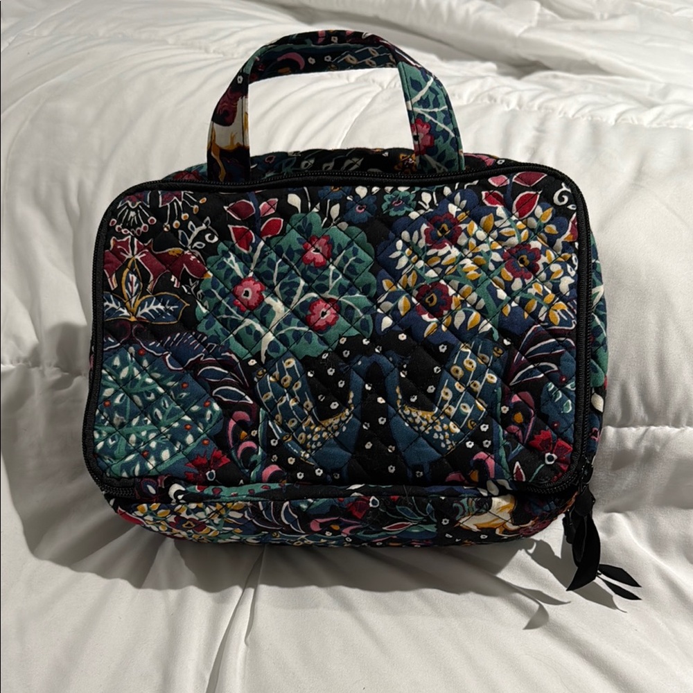 Vera Bradley Black Quilted Cosmetic Bag